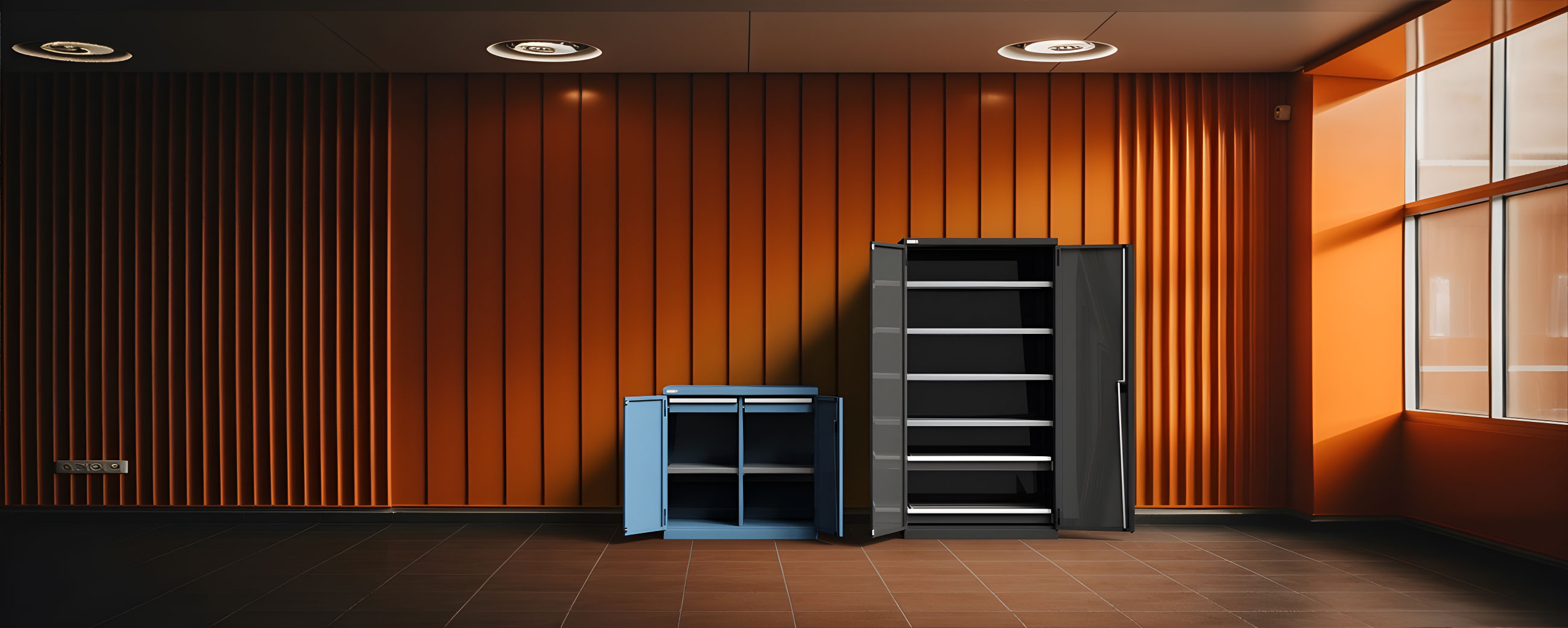 Hinged doors cabinets
