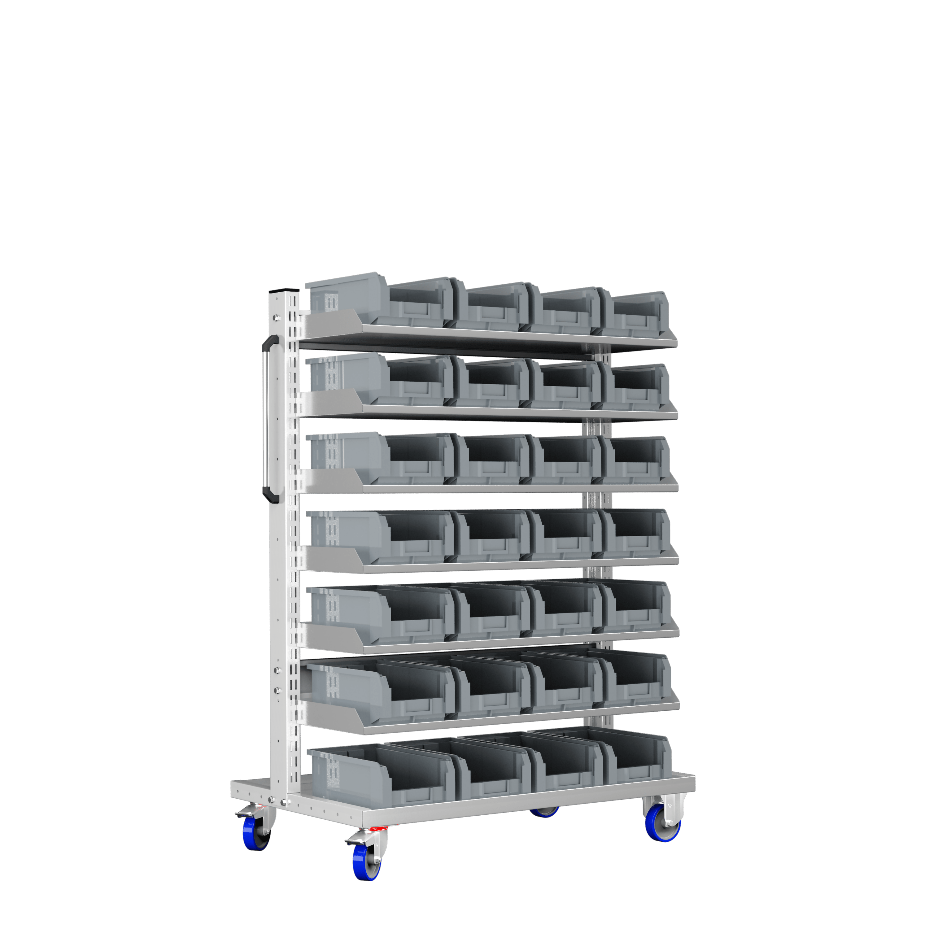 28 open-fronted containers